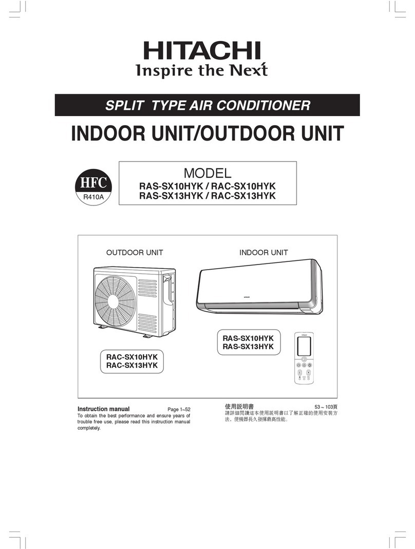 Hitachi RAS-SX10HYK User manual