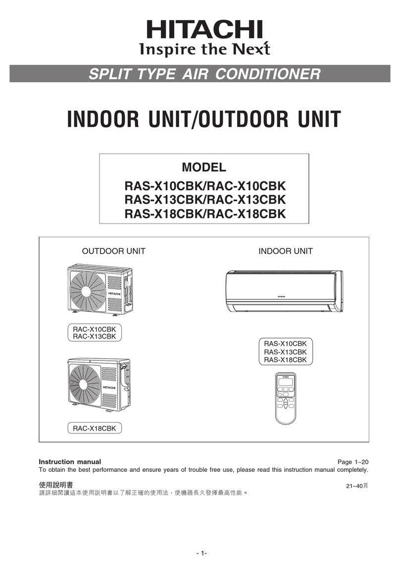 Hitachi RAS-X10CBK User manual Hitachi RAS-X10CBK User manual