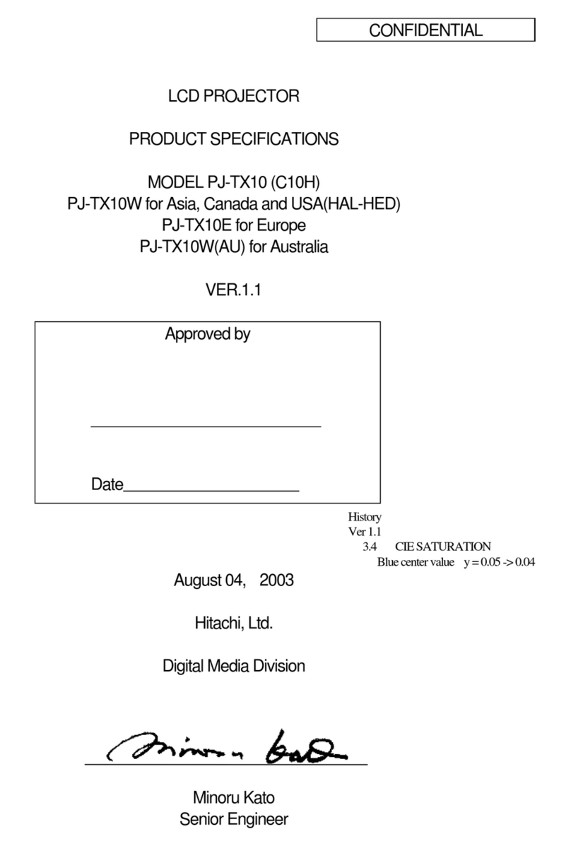 Hitachi Illumina PJ-TX10 Installation instructions