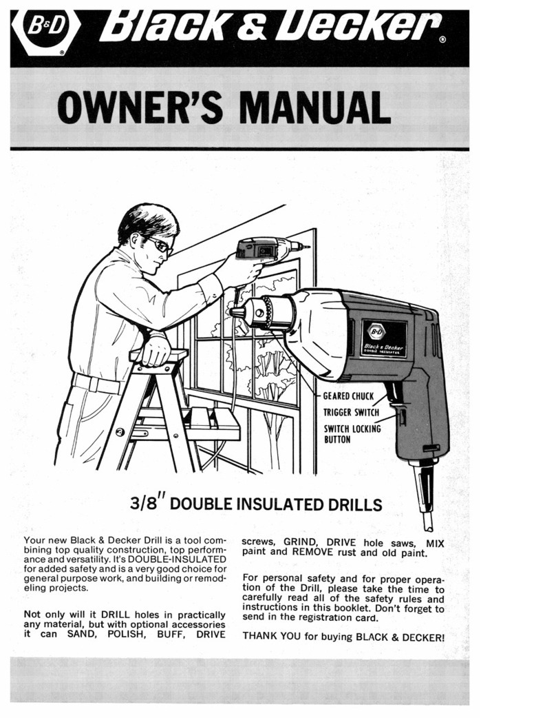 Black & Decker 3/8 double insulated User manual