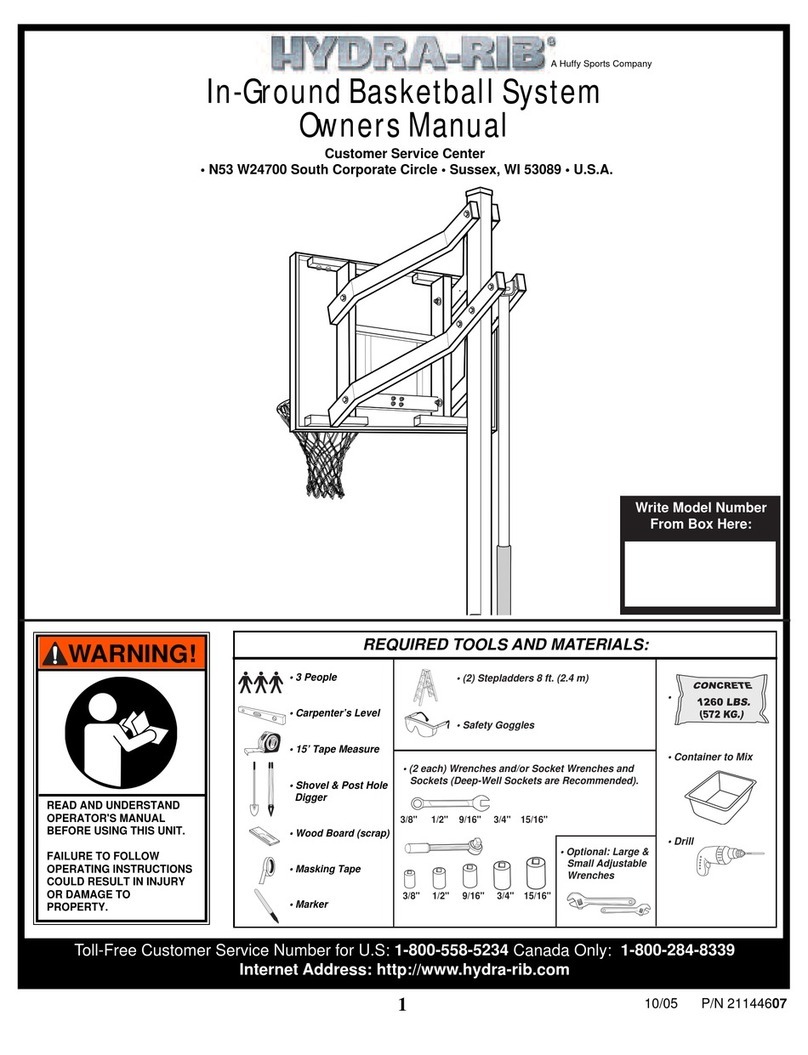 HYDRA-RIB In-Ground Basketball System owner's manual HYDRA-RIB In-Ground Basketball System owner's manual