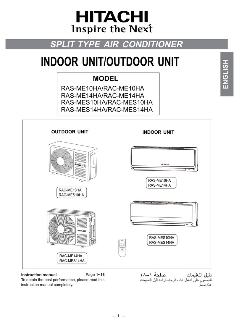 Hitachi RAS-ME10HA User manual