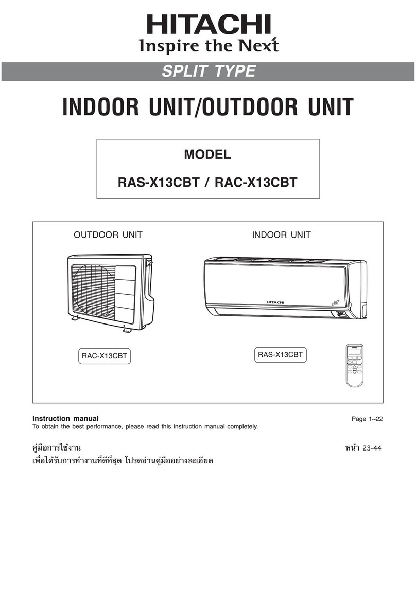 Hitachi RAS-X13CBT User manual