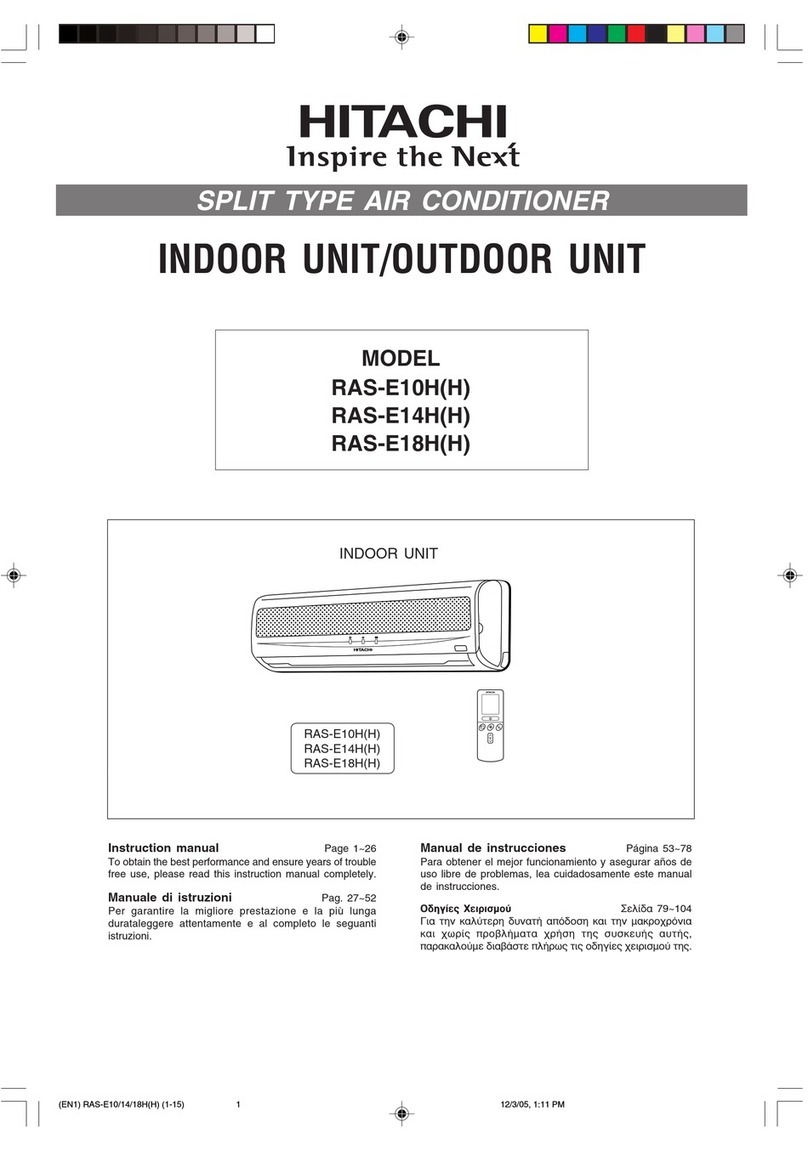 Hitachi RAS-E10H User manual Hitachi RAS-E10H User manual