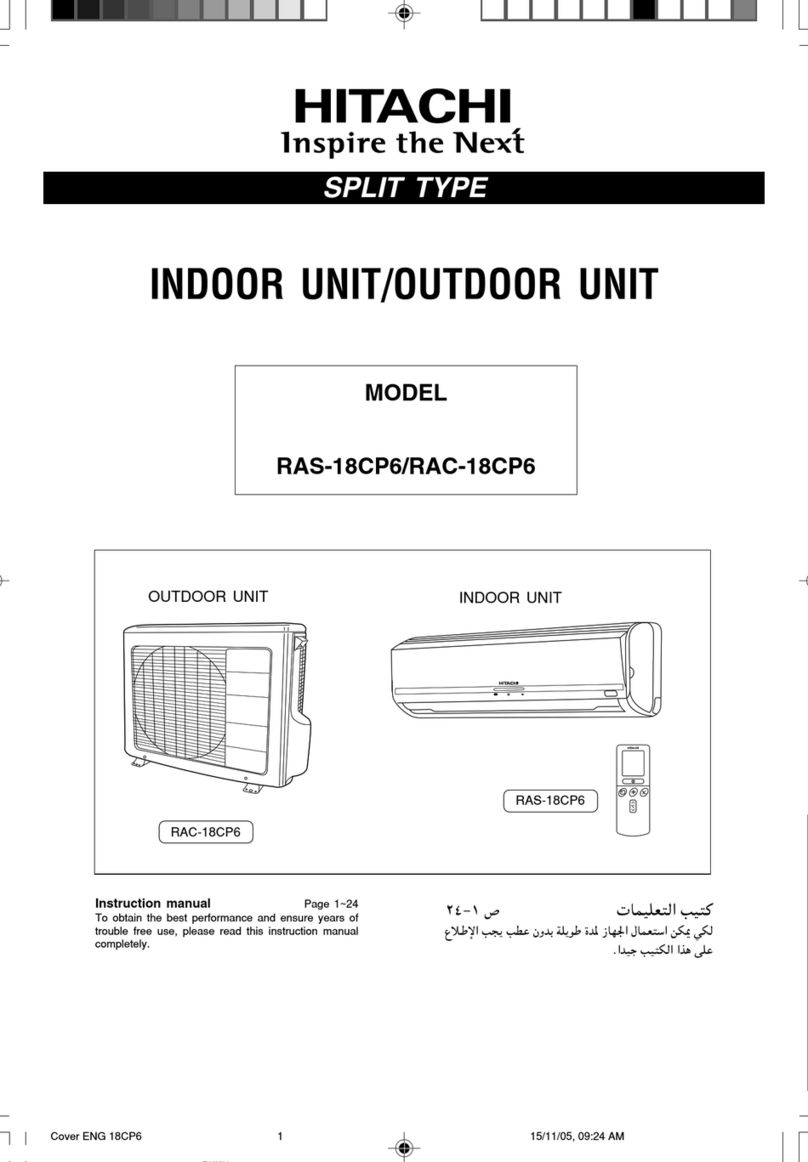 Hitachi RAS-18CP6 User manual