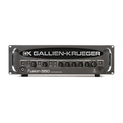 Gallien-Krueger Fusion 550 owner's manual