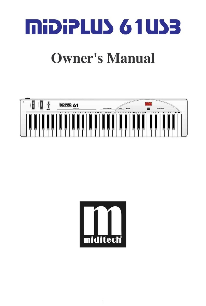 Miditech MIDIPLUS 61USB owner's manual