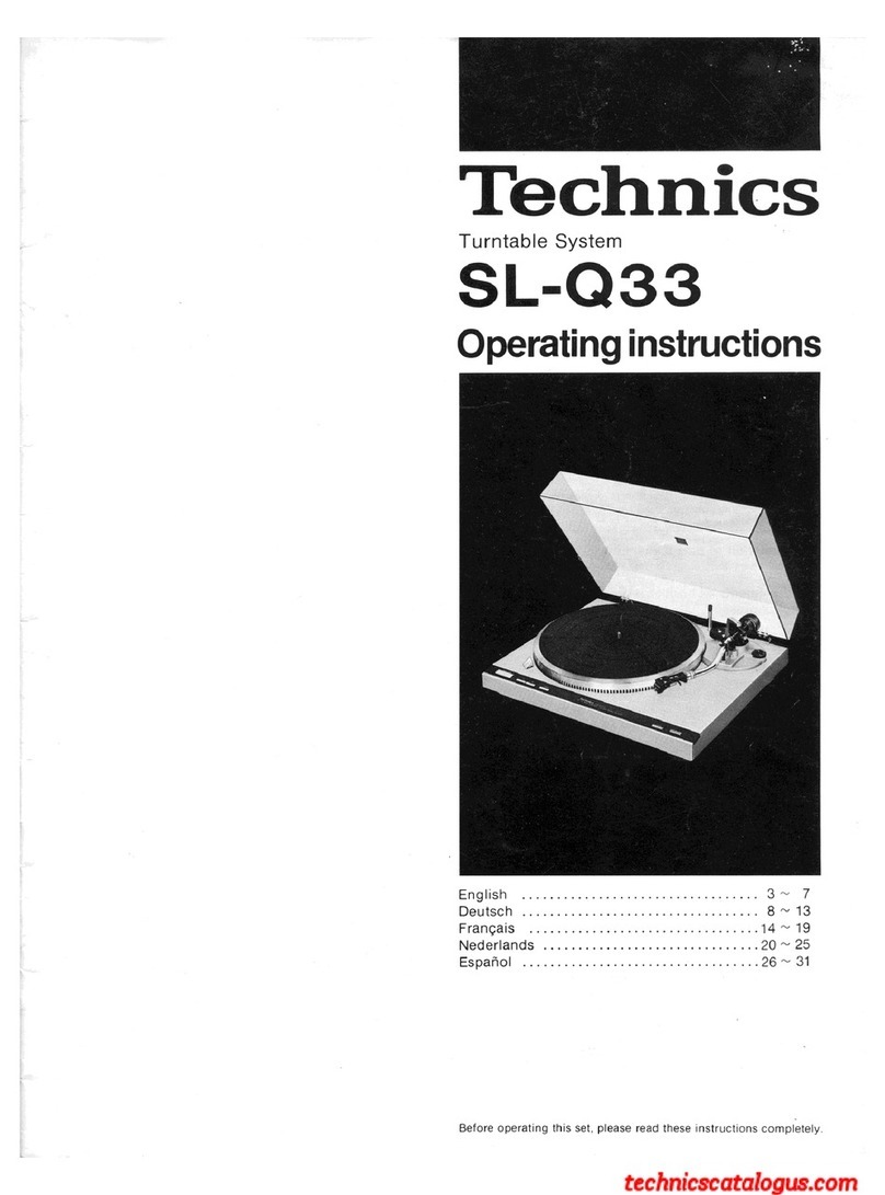 Technics SL-Q33 User manual