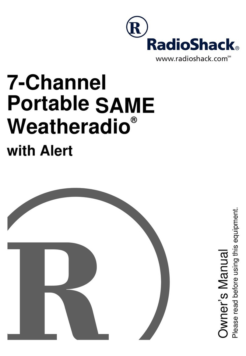 Radio Shack Weatheradio owner's manual