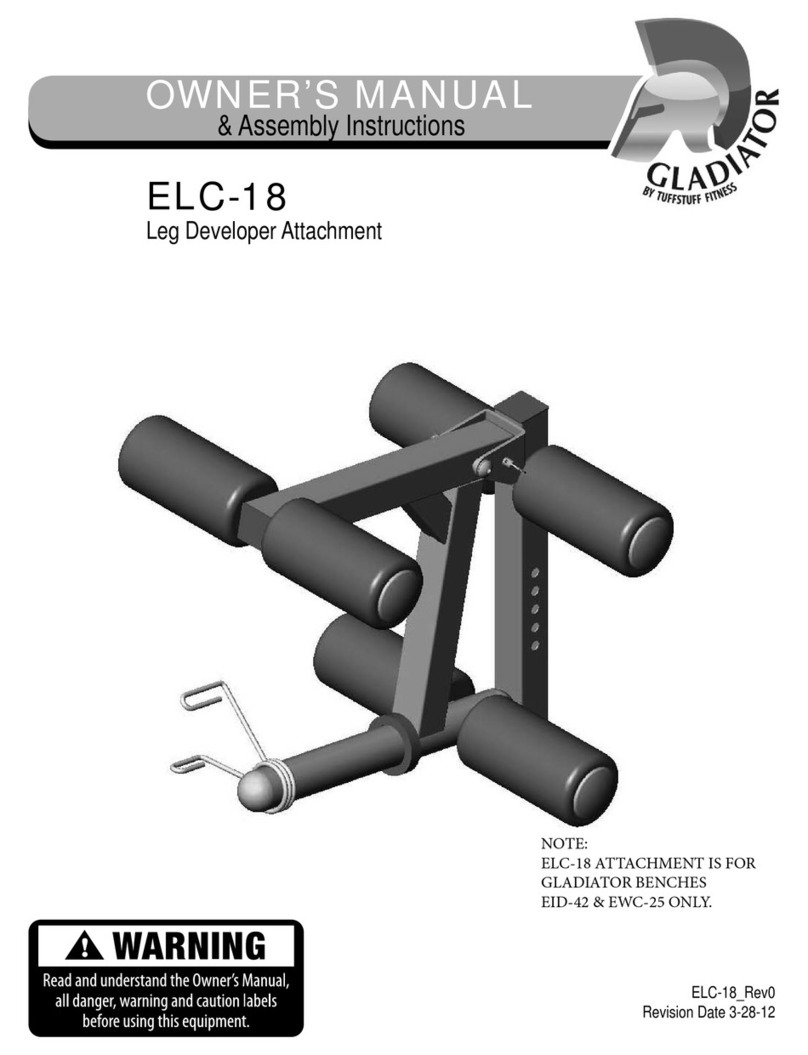 Gladiator ELC-18 Owner's manual & assembly instructions