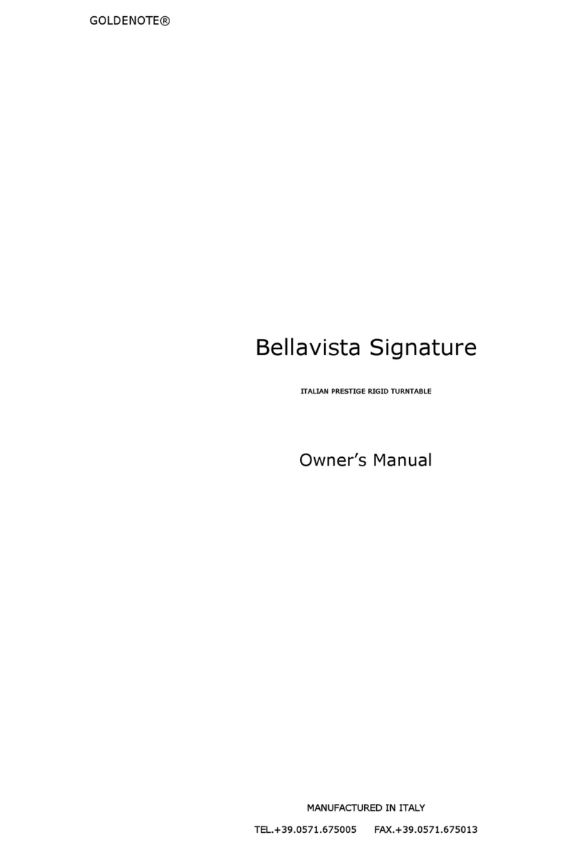 Goldenote Bellavista Signature owner's manual