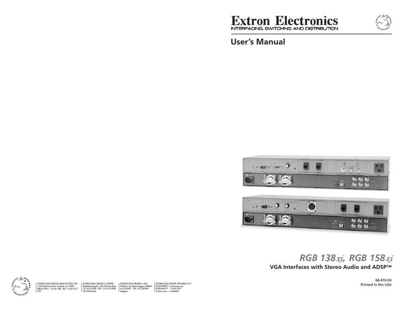 Extron electronics RGB 158xi user manual