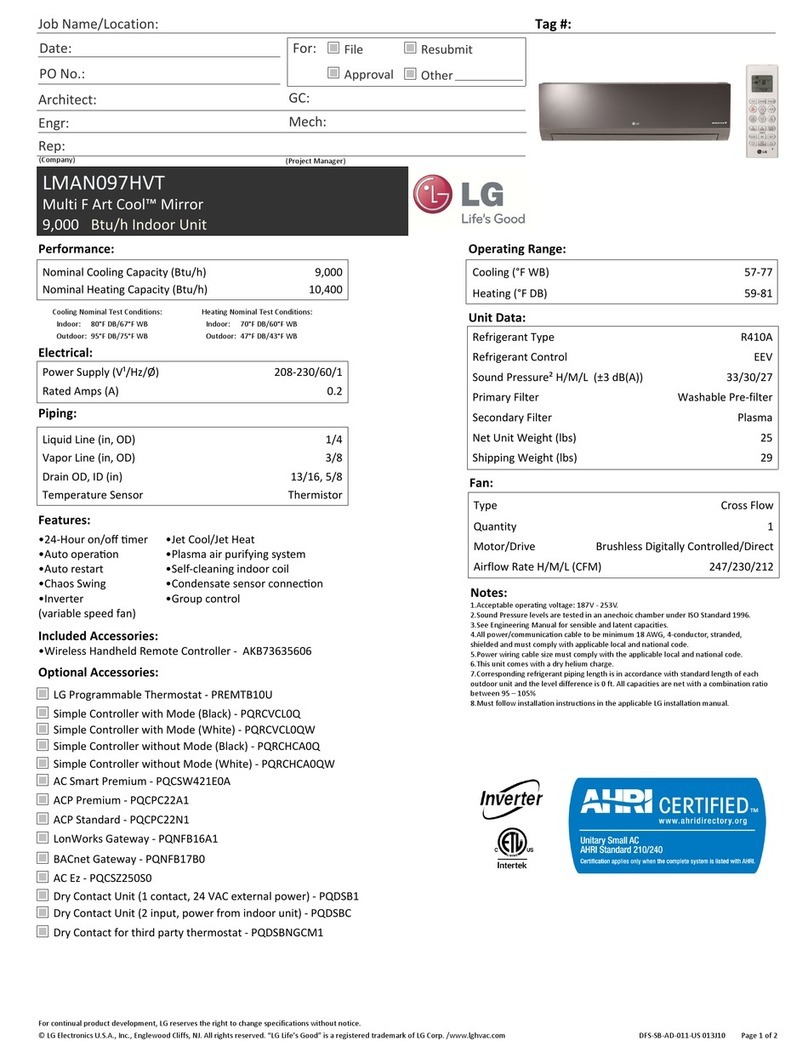 LG LMAN097HVT Owner's manual LG LMAN097HVT Owner's manual