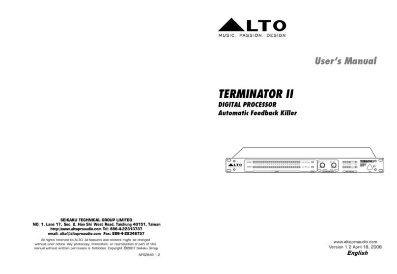 Alto TERMINATOR II user manual