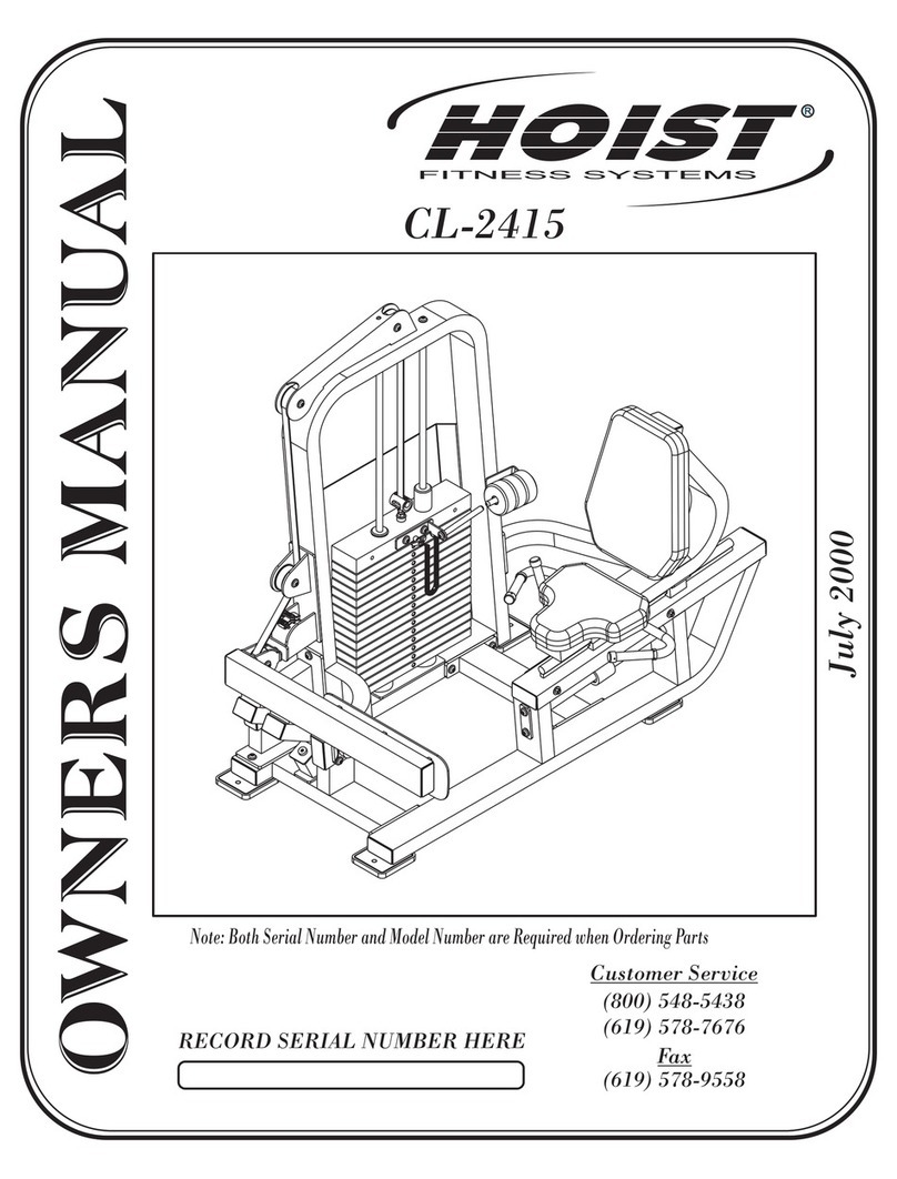 Hoist Fitness CL-2415 owner's manual