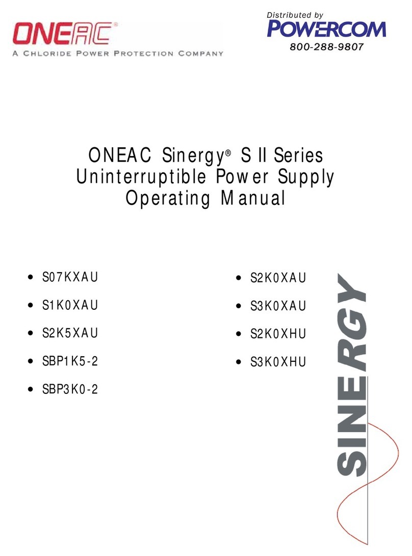 ONEAC S07KXAU operating manual