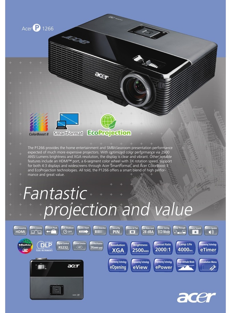 Acer P1266 Series User instructions