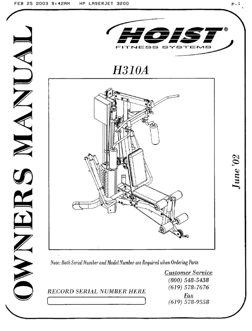 Hoist Fitness H310A owner's manual