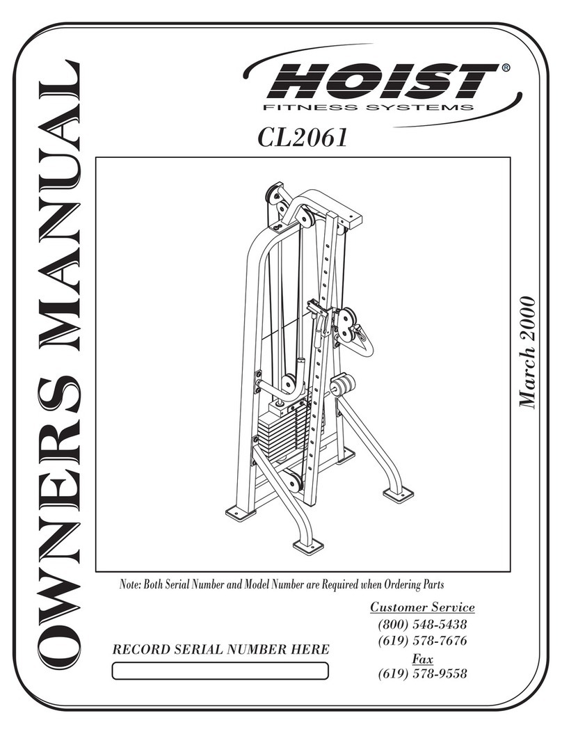 Hoist Fitness CL2061 owner's manual