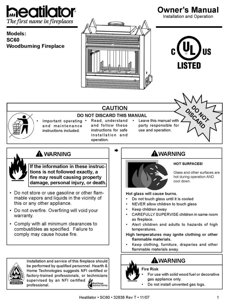 Heatilator SC60 User manual