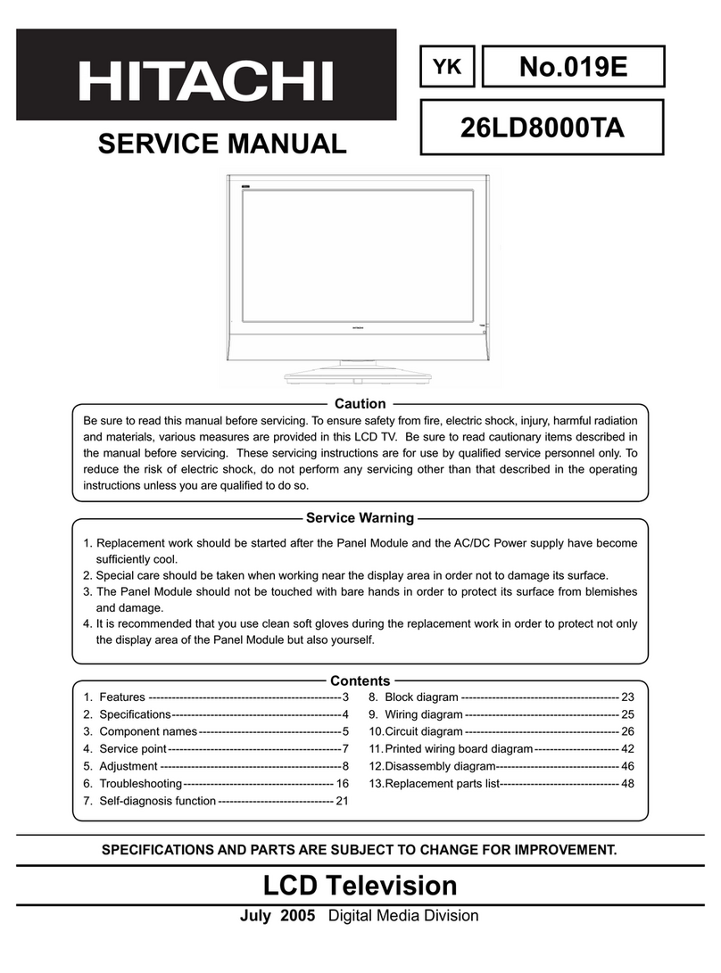 Hitachi 26LD8000TA User manual