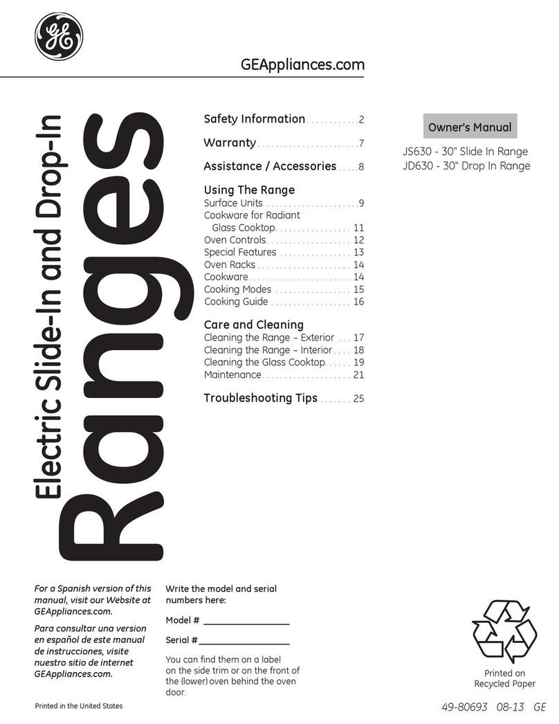 GE JS630 User manual