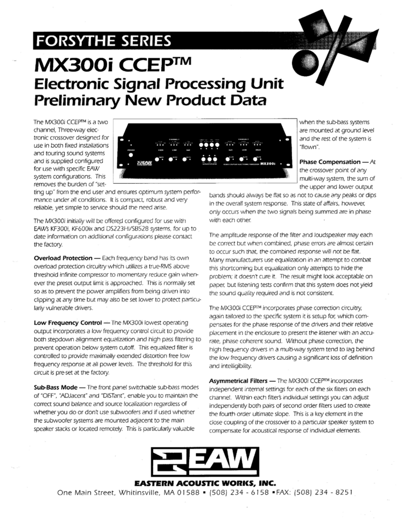 EAW MX300i Speccifications