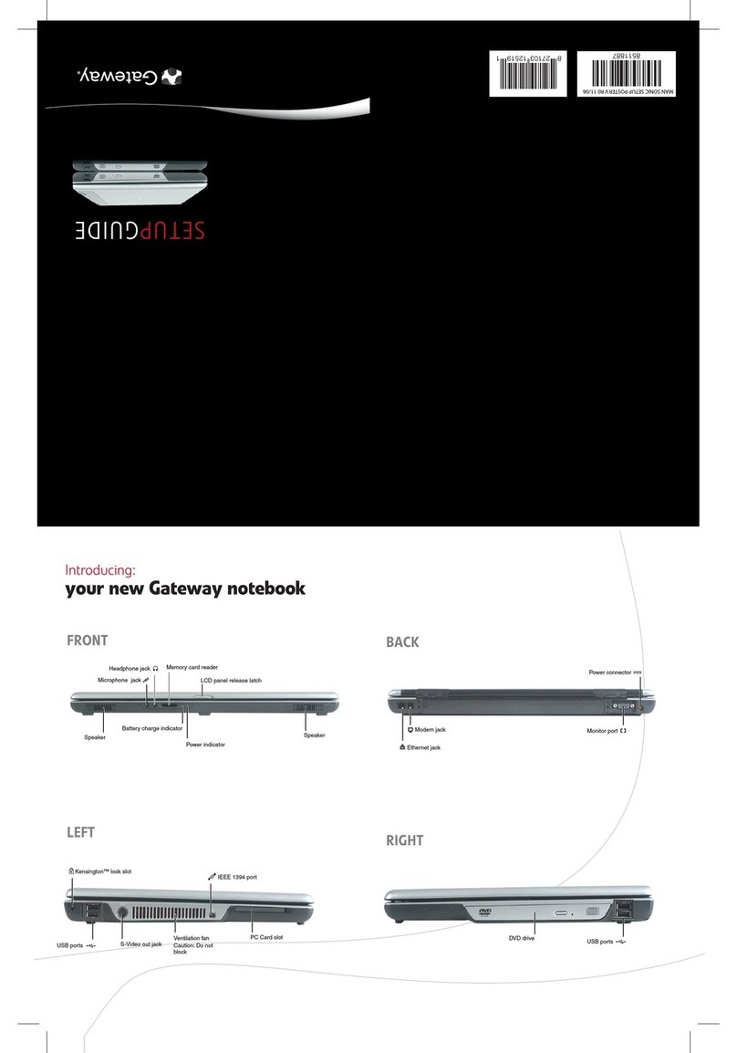 Gateway Notebook User manual