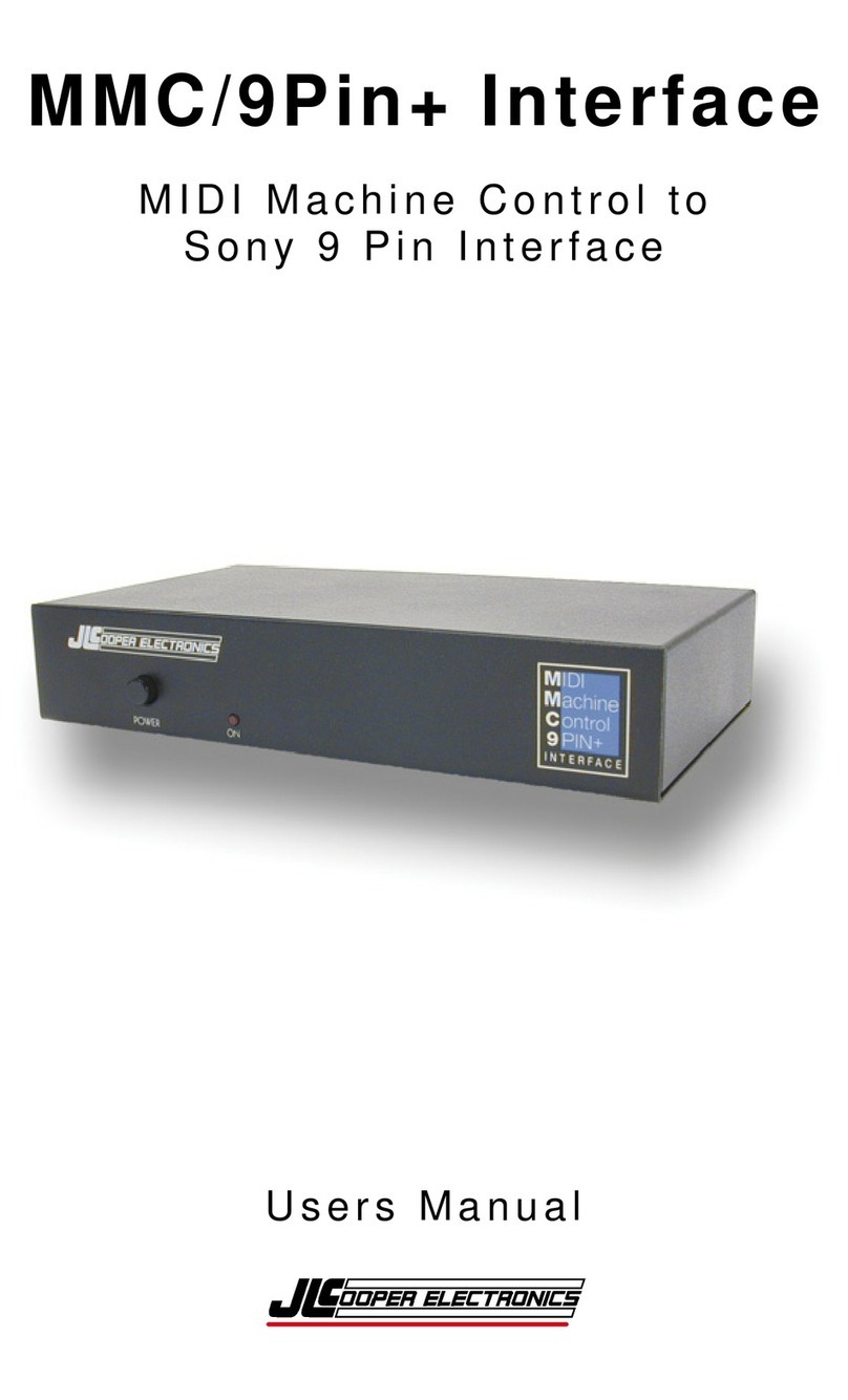 JLCooper Electronics MMC/9Pin+ Interface user manual