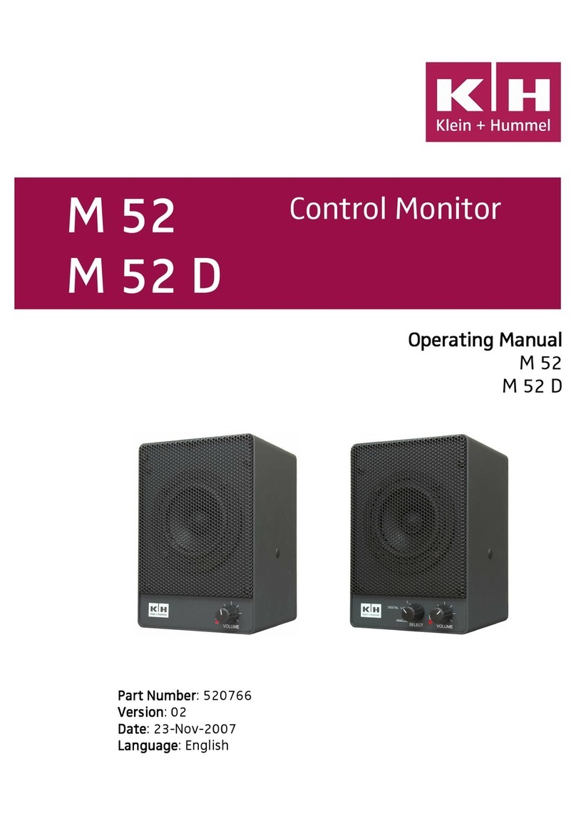 Klein + Hummel M 52 User manual