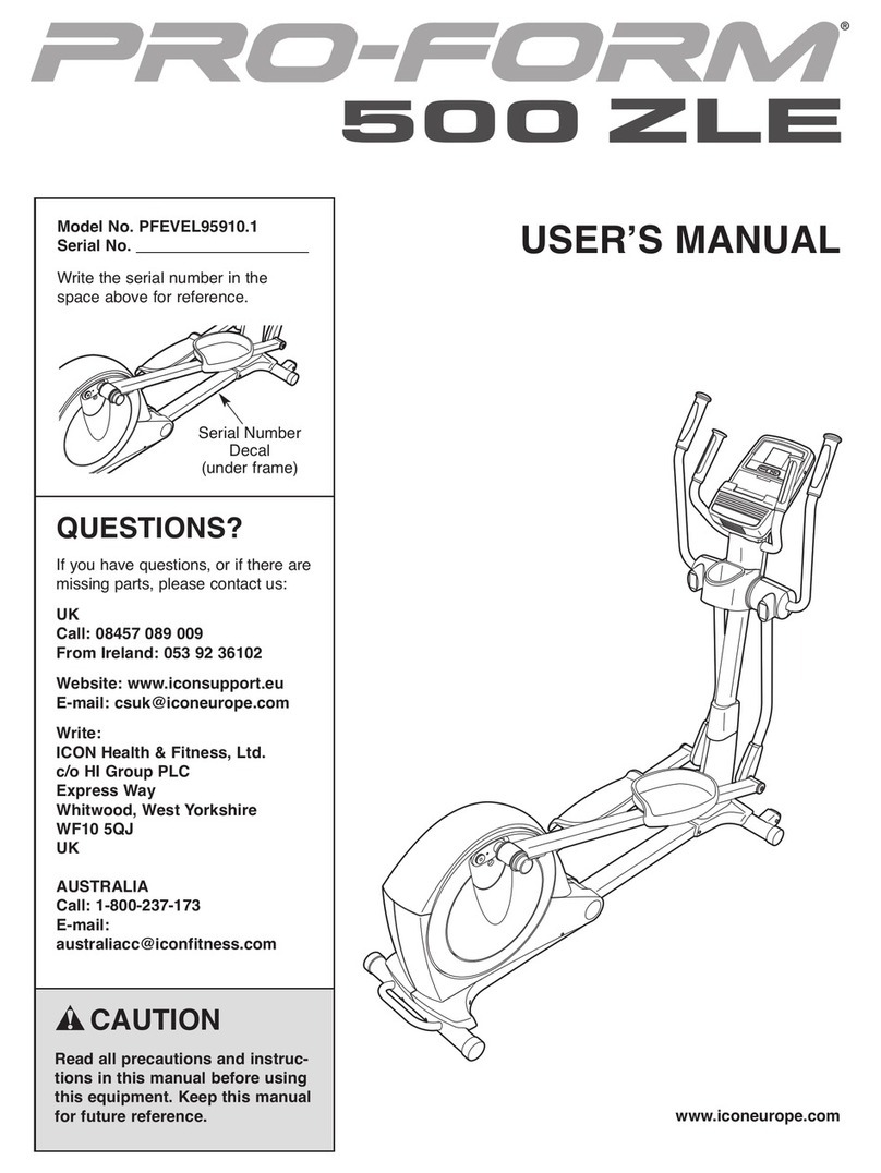 Pro-Form PFEVEL95910.1 User manual
