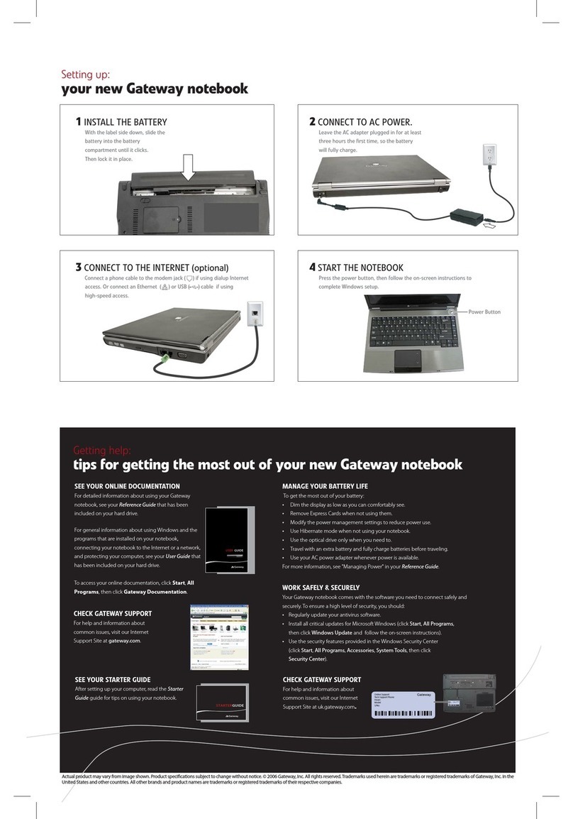 Gateway Notebook Setting-up guide