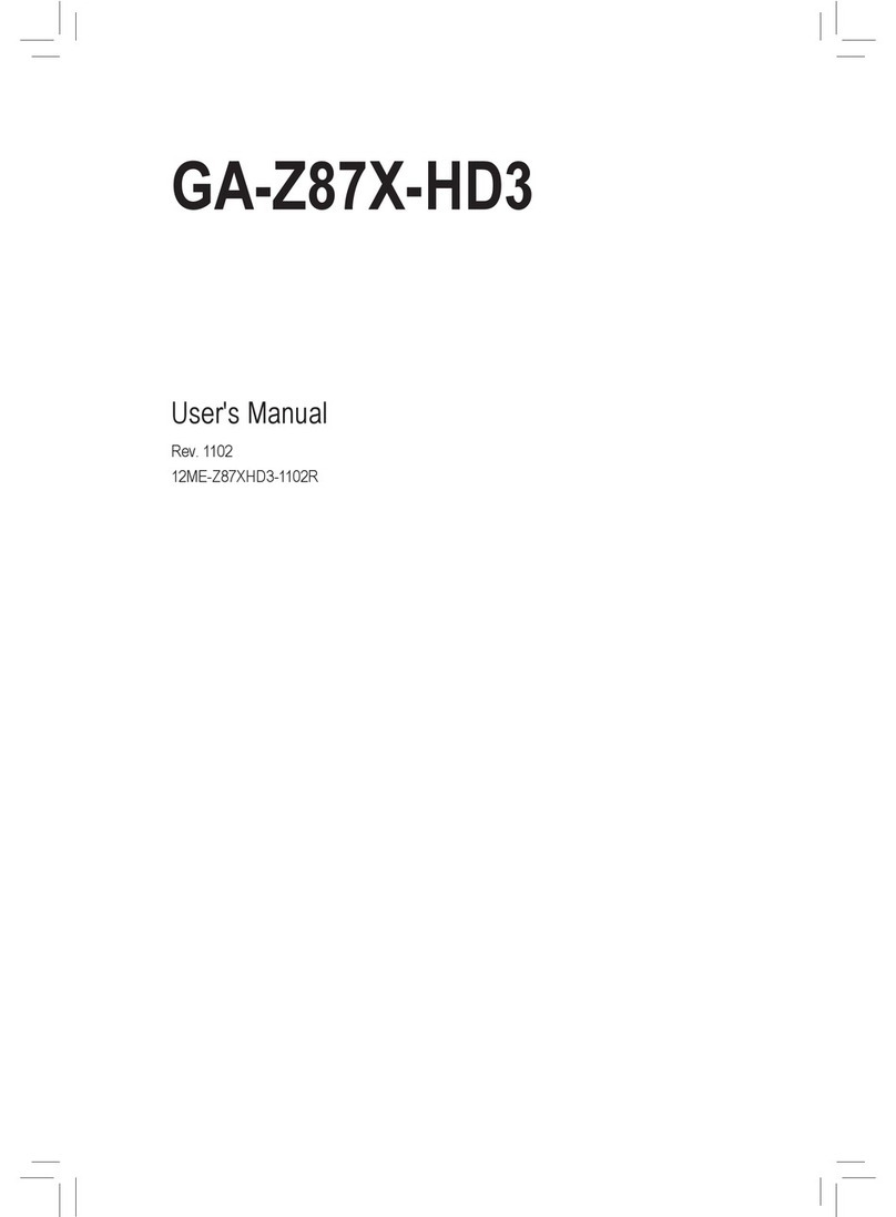 Gigabyte GA-Z87X-HD3 user manual