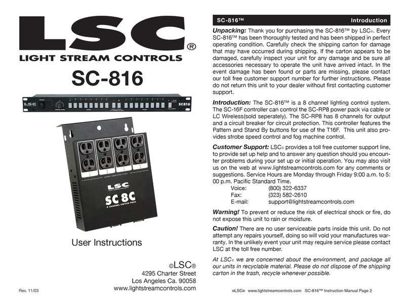 LSC SC-816 User instructions