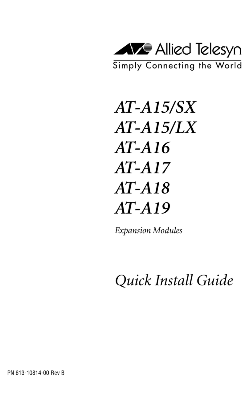 Allied Telesis AT-A15/SX User manual Allied Telesis AT-A15/SX User manual