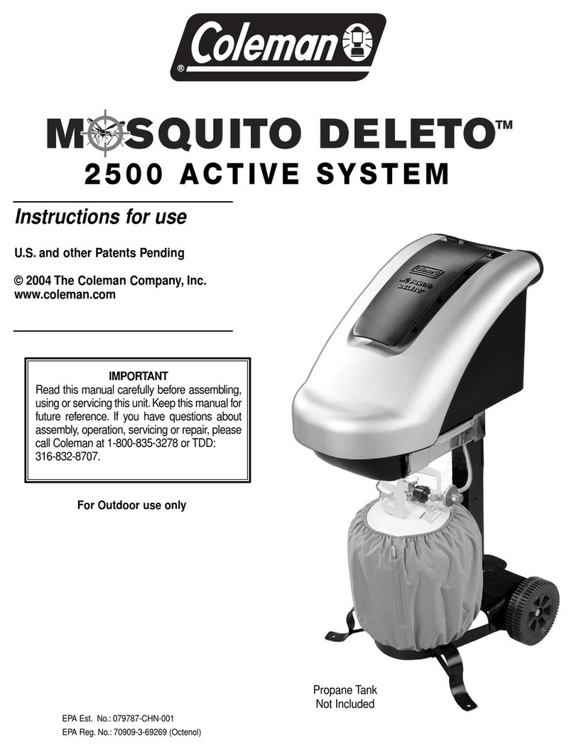 Coleman Moscuito Deleto Instructions for use