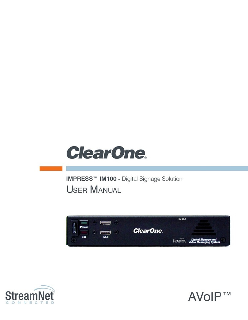 Clear One IMPRESS IM100 user manual