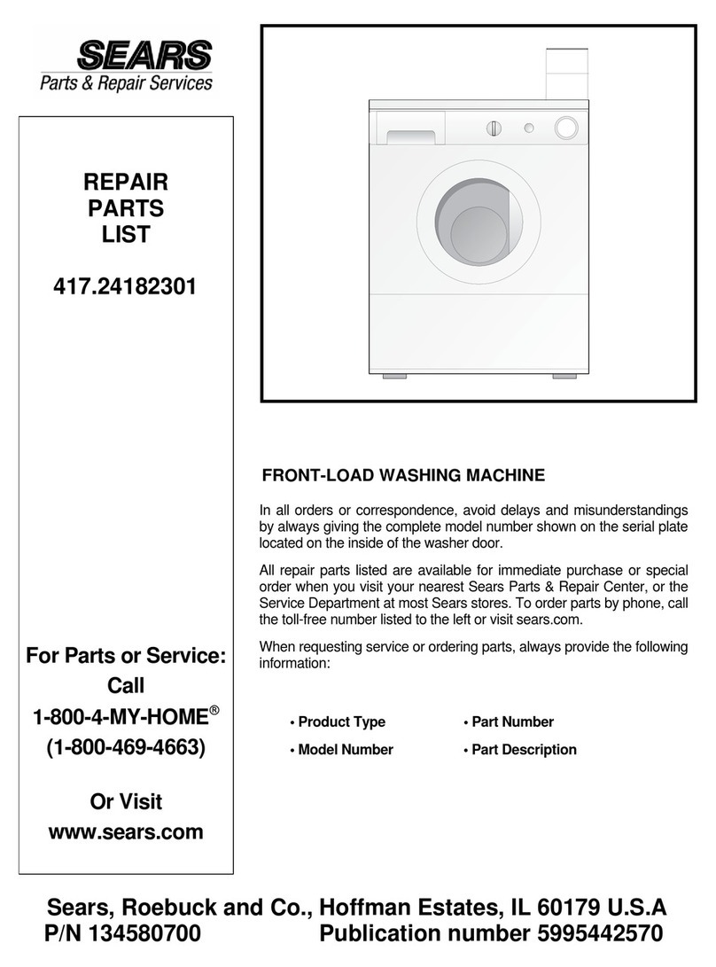 Sears 417.24182301 Repair parts list