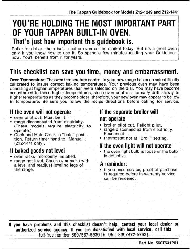 Tappan Z12-1249 Manual Tappan Z12-1249 Manual