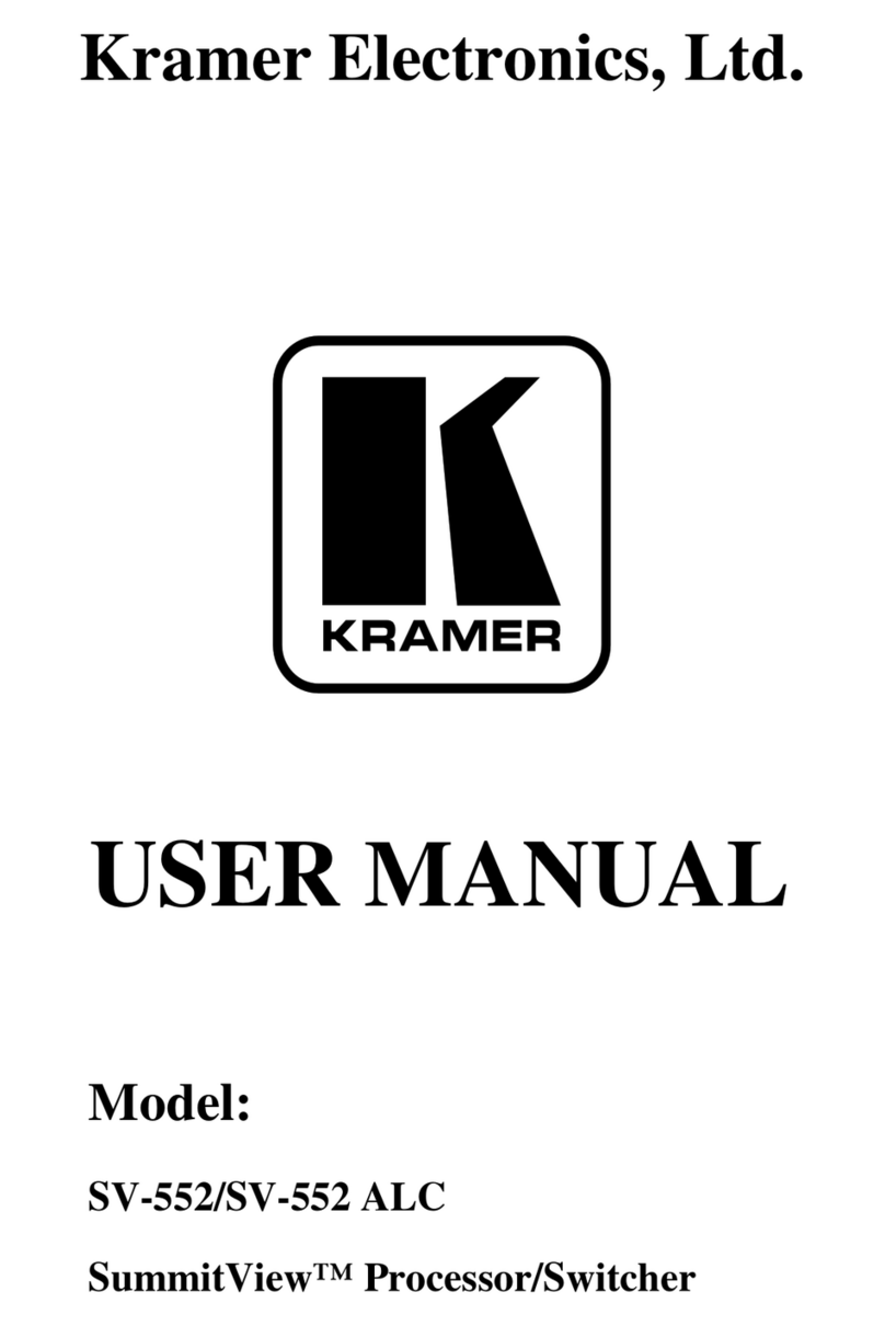 Kramer SummitView SV-552 User manual