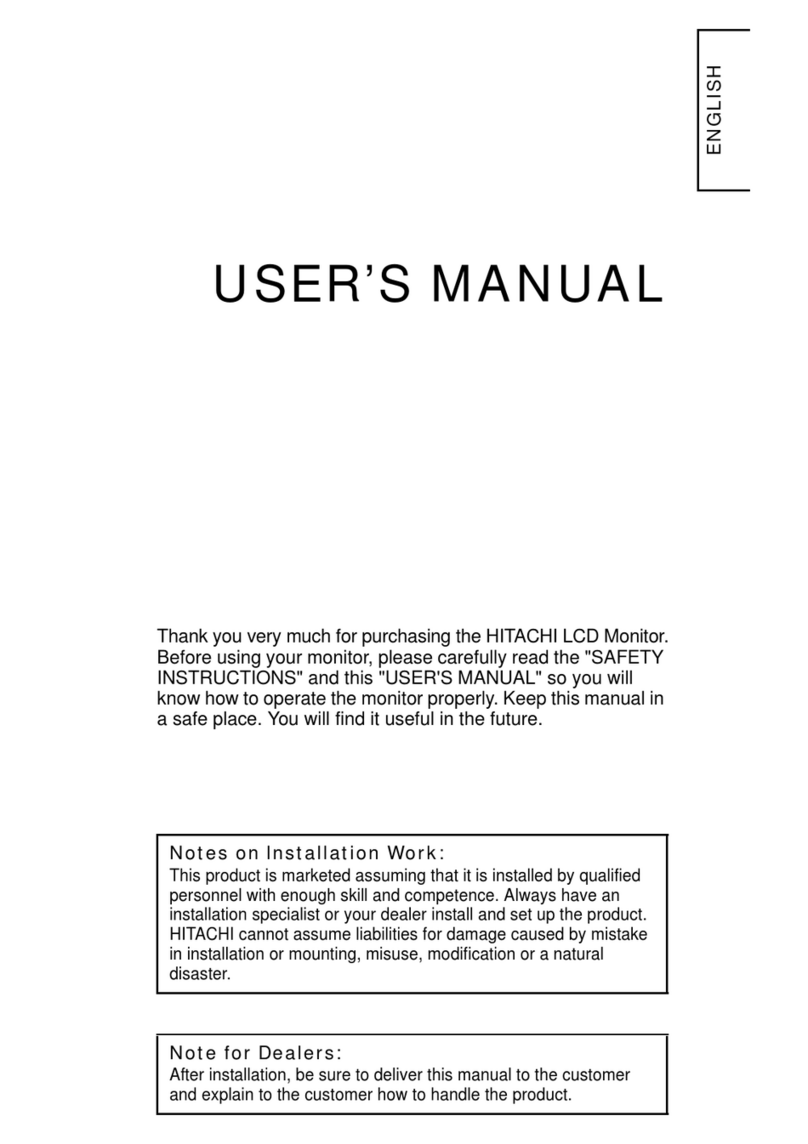 Hitachi LCD Monitor User manual