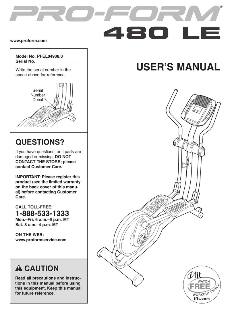 Pro-Form PFEL04908.0 user manual