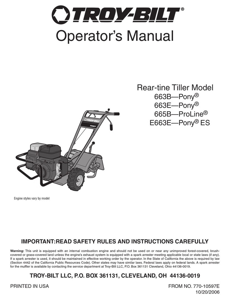 Troy-Bilt 663B- -Pony Operator's manual