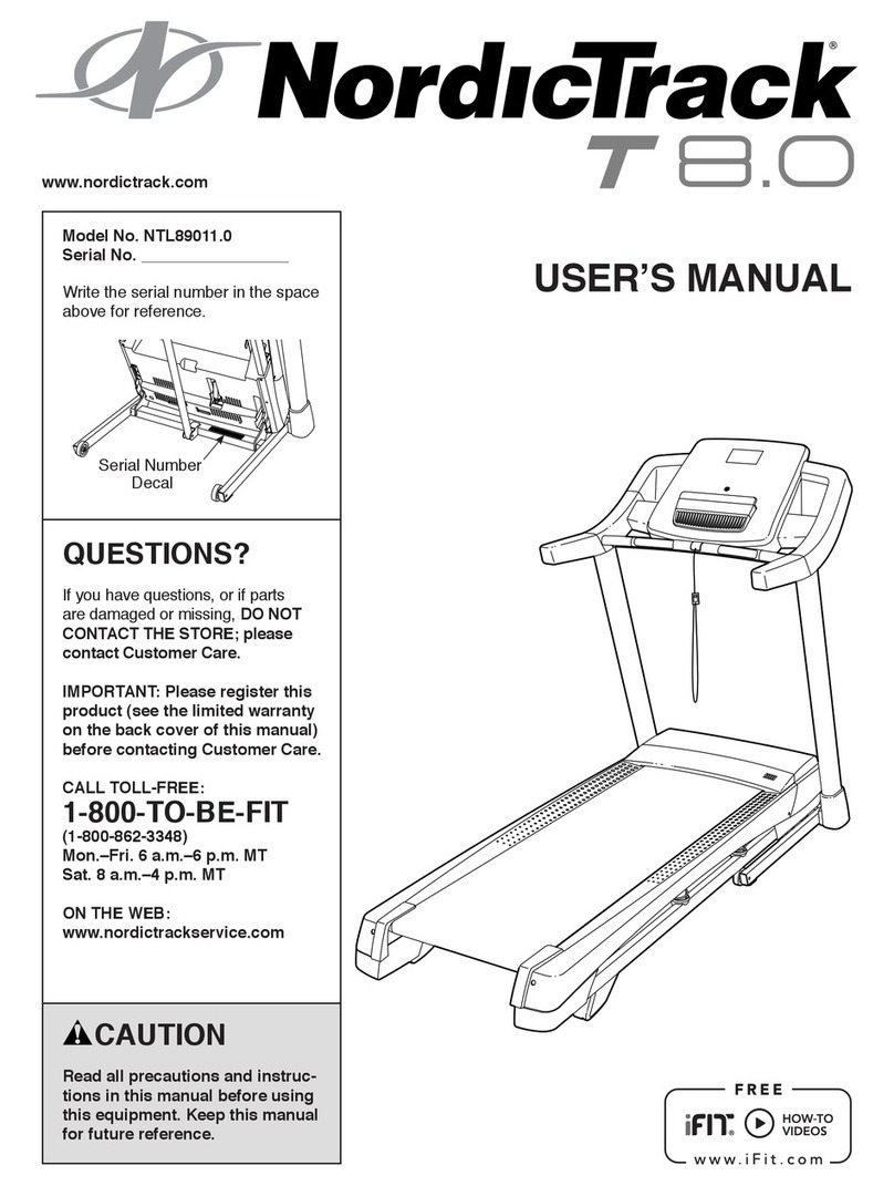 NordicTrack NTL89011.0 User manual
