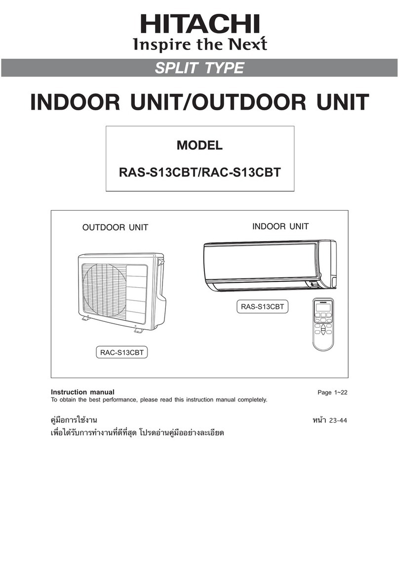 Hitachi RAS-S13CBT User manual Hitachi RAS-S13CBT User manual