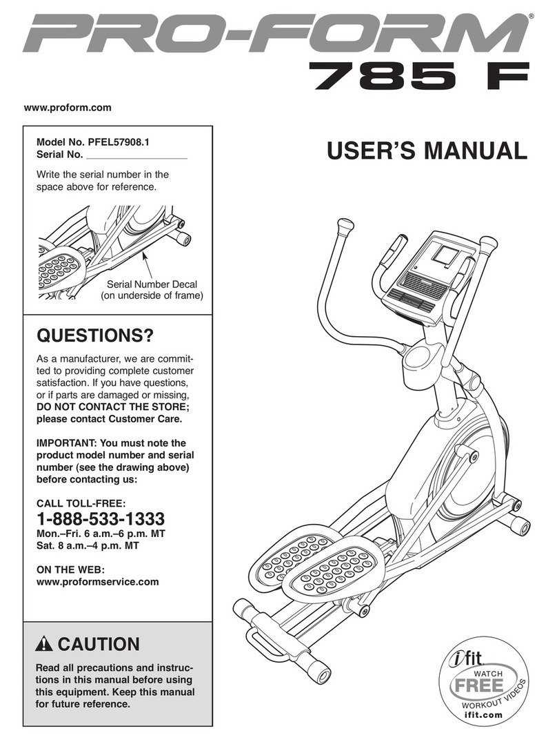 Pro-Form PFEL57908.1 User manual