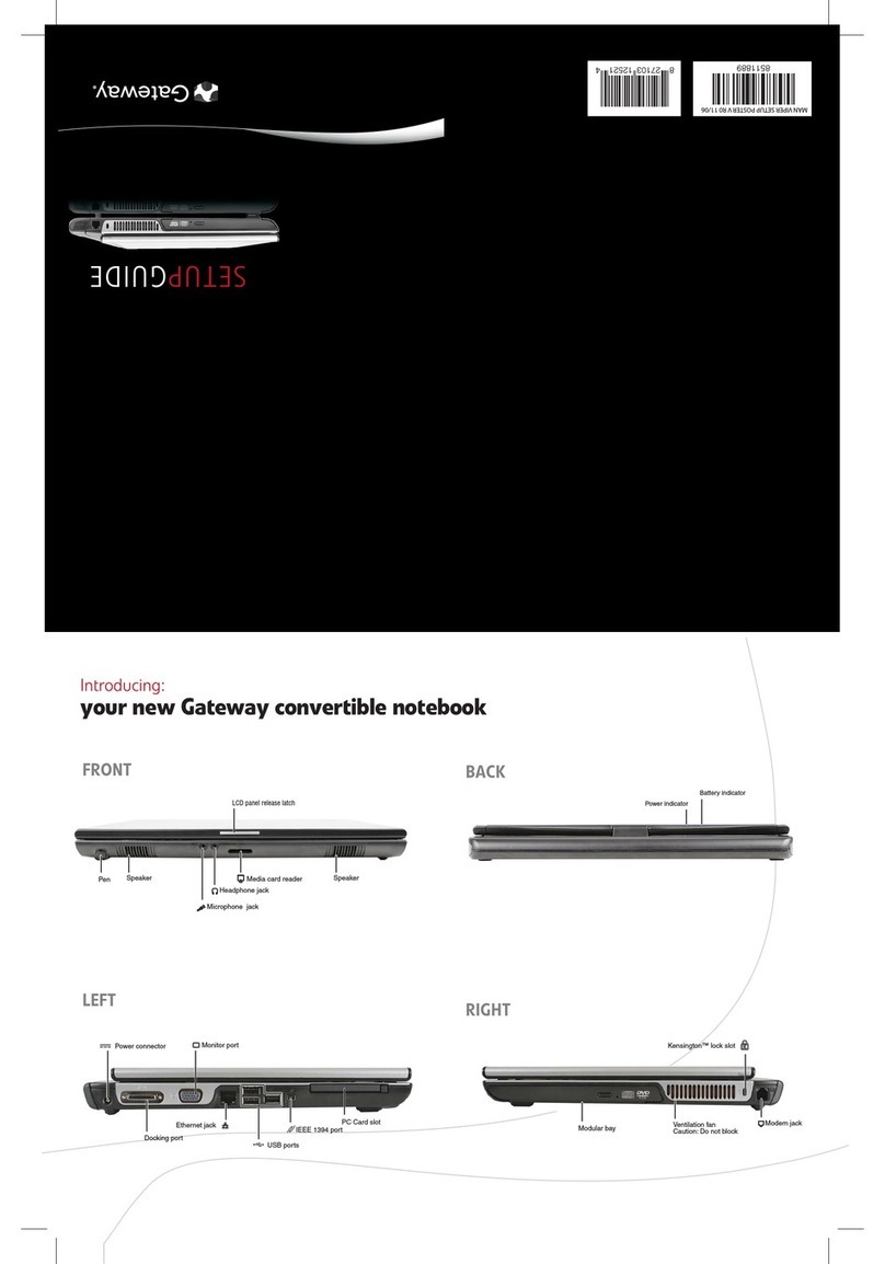Gateway Convertible notebook User manual