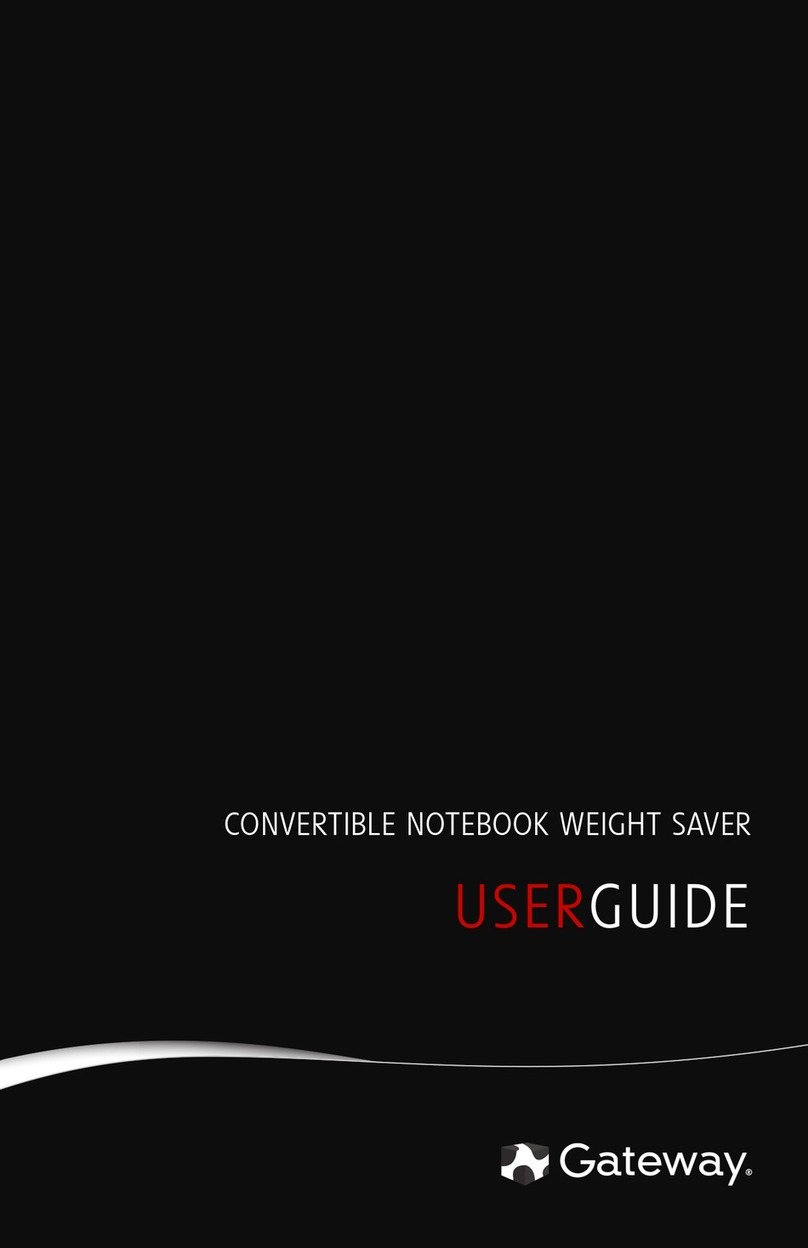 Gateway CONVERTIBLE NOTEBOOK WEIGHT SAVER User manual