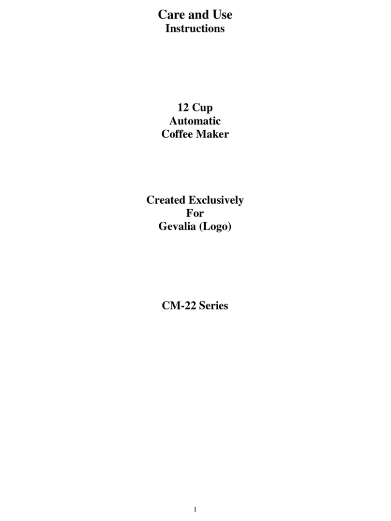 Gevalia CM-22 Series Manual Gevalia CM-22 Series Manual