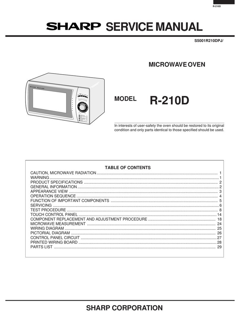 Sharp Carousel R-210D User manual Sharp Carousel R-210D User manual